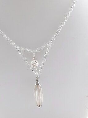 NEW 925 sterling silver fancy seed pod necklace
